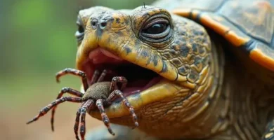 las tortugas comen arañas