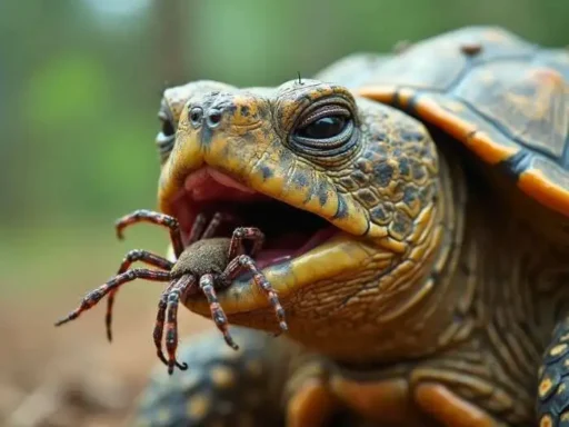 las tortugas comen arañas