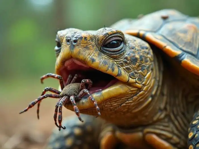las tortugas comen arañas